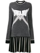 Off-white Swans-knit Dress - Black