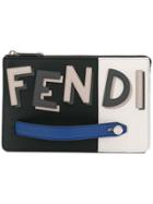 Fendi Logo Clutch Bag - Blue