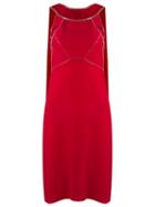 Reinaldo Lourenço Panelled Dress, Women's, Size: 42, Red, Silk