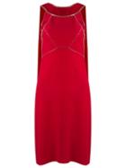 Reinaldo Lourenço Panelled Dress, Women's, Size: 42, Red, Silk