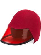 Gucci Felt Hat With Transparent Visor - Red