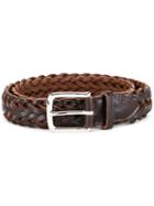 Whitehouse Cox Braided Belt, Men's, Size: 95, Brown, Calf Leather