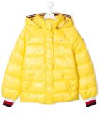 Tommy Hilfiger Junior Teen Hooded Padded Jacket - Yellow