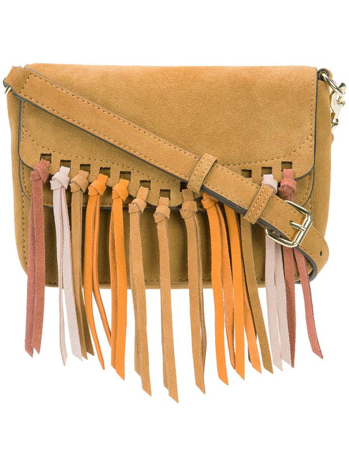 Rebecca Minkoff - Fringed Shoulder Bag - Women - Leather - One Size, Women's, Nude/neutrals, Leather