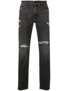 Dolce & Gabbana Ripped Detail Jeans - Black