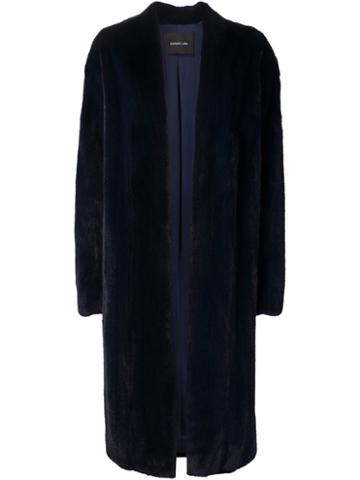 Derek Lam Mink Fur Coat, Women's, Size: 40, Blue, Silk/mink Fur