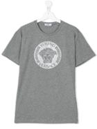 Young Versace Medusa Logo Print T-shirt, Boy's, Size: 14 Yrs, Grey