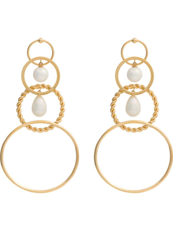 Y / Project 4 Tier Hoop Earrings - Metallic