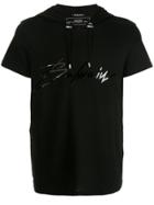 Balmain Logo Print Hooded T-shirt - Black