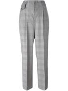 Golden Goose Deluxe Brand Prince Of Wales Check Trousers, Women's, Size: Small, Black, Virgin Wool/spandex/elastane/viscose/cupro