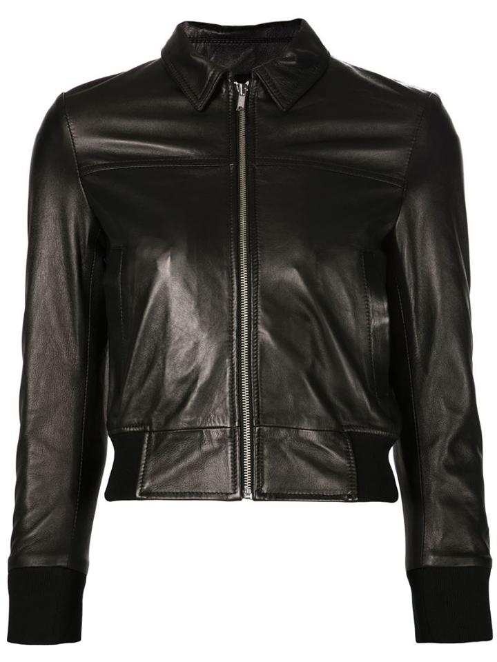 R13 Cropped Leather Jacket