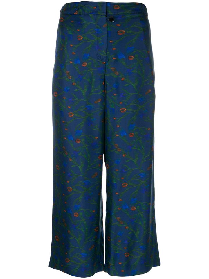 Christian Wijnants Parish Ceramics Cropped Trousers - Blue