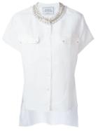 Forte Couture Embellished Collar Short Sleeve Shirt