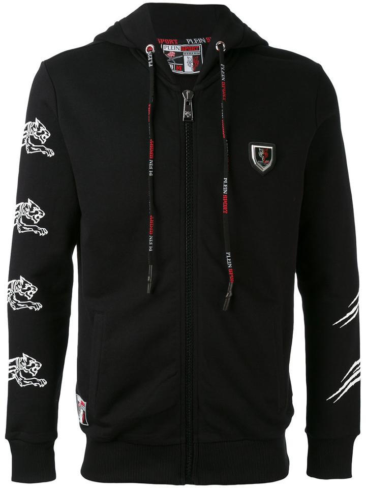 Plein Sport - Tiger And Logo Print Jacket - Men - Cotton - Xxl, Black