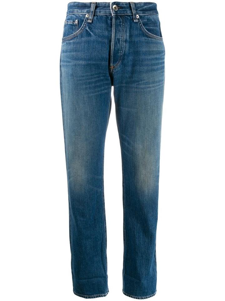 Rag & Bone /jean Cropped Straight Leg Jeans - Blue