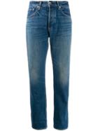 Rag & Bone /jean Cropped Straight Leg Jeans - Blue
