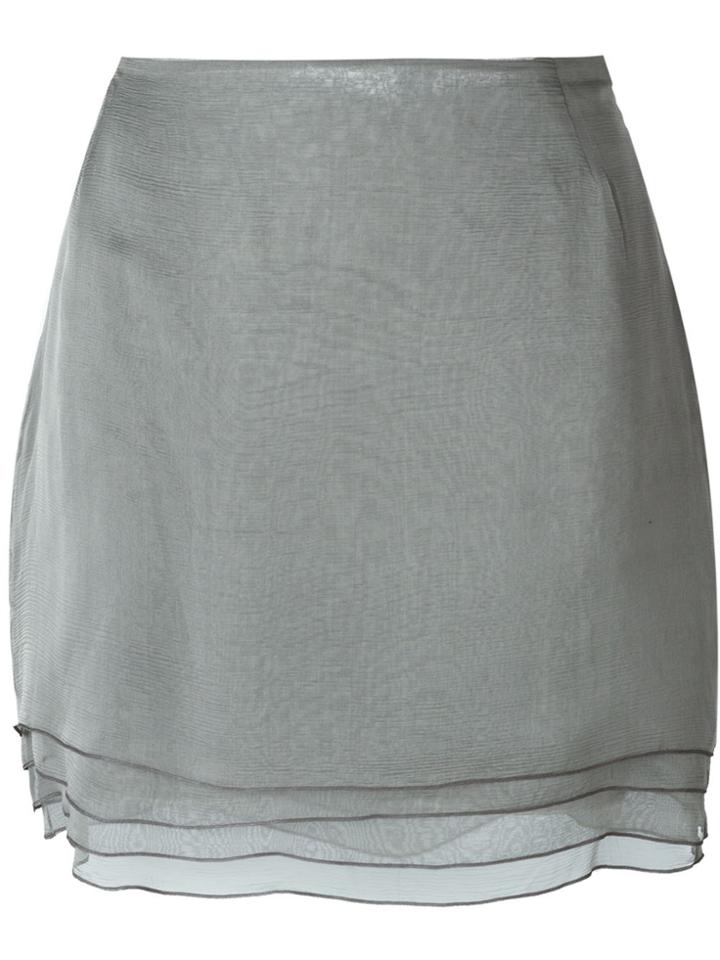 Romeo Gigli Vintage Layered Mini Skirt - Grey