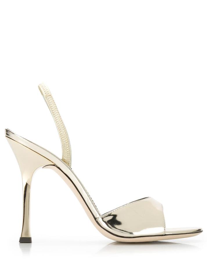 Giuseppe Zanotti Metallic Stiletto Sandals - Gold