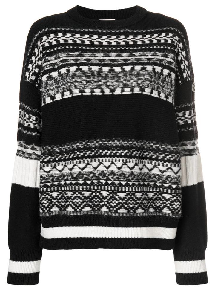 Moncler Geometric Pattern Jumper - Black