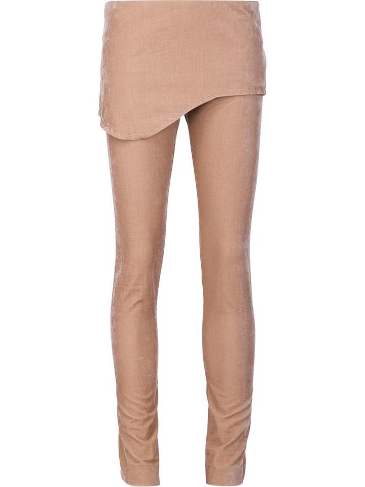 Vivienne Westwood Red Label Skirted Velvet Trousers, Women's, Size: 40, Brown, Cotton/spandex/elastane/viscose