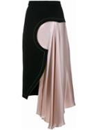 Roksanda Asymmetric Satin Skirt, Women's, Size: 12, Black, Silk/cotton/polyethylene/acetate