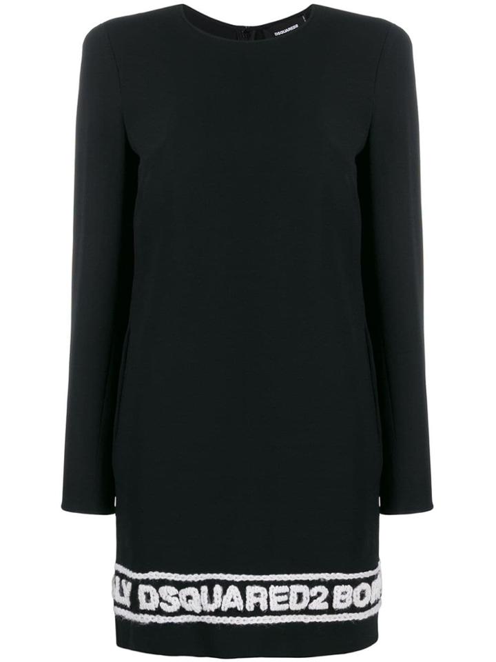 Dsquared2 Logo Hem Dress - Black