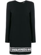 Dsquared2 Logo Hem Dress - Black