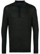Kiton Longsleeved Polo Shirt - Black