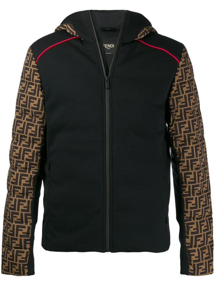Fendi Ff Print Down Jacket - Black