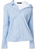 Federica Tosi Asymmetric Neckline Shirt - Blue