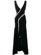 Galvan Slit Tassel Dress - Black