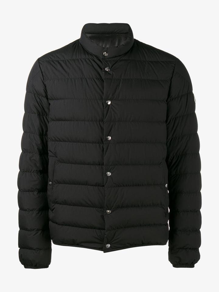 Moncler Quilted Down Jacket, Men's, Size: 5, Black, Polyamide