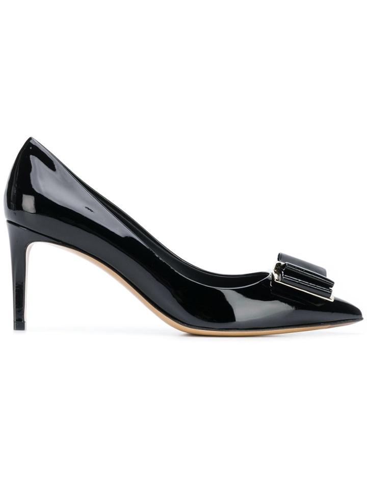 Salvatore Ferragamo Double Bow Pumps - Black