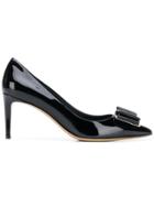Salvatore Ferragamo Double Bow Pumps - Black