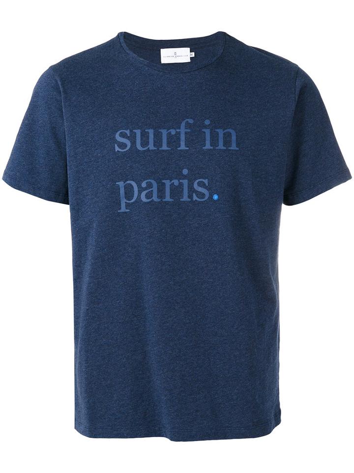 Cuisse De Grenouille 'surf In Paris' T-shirt, Men's, Size: Large, Blue, Cotton
