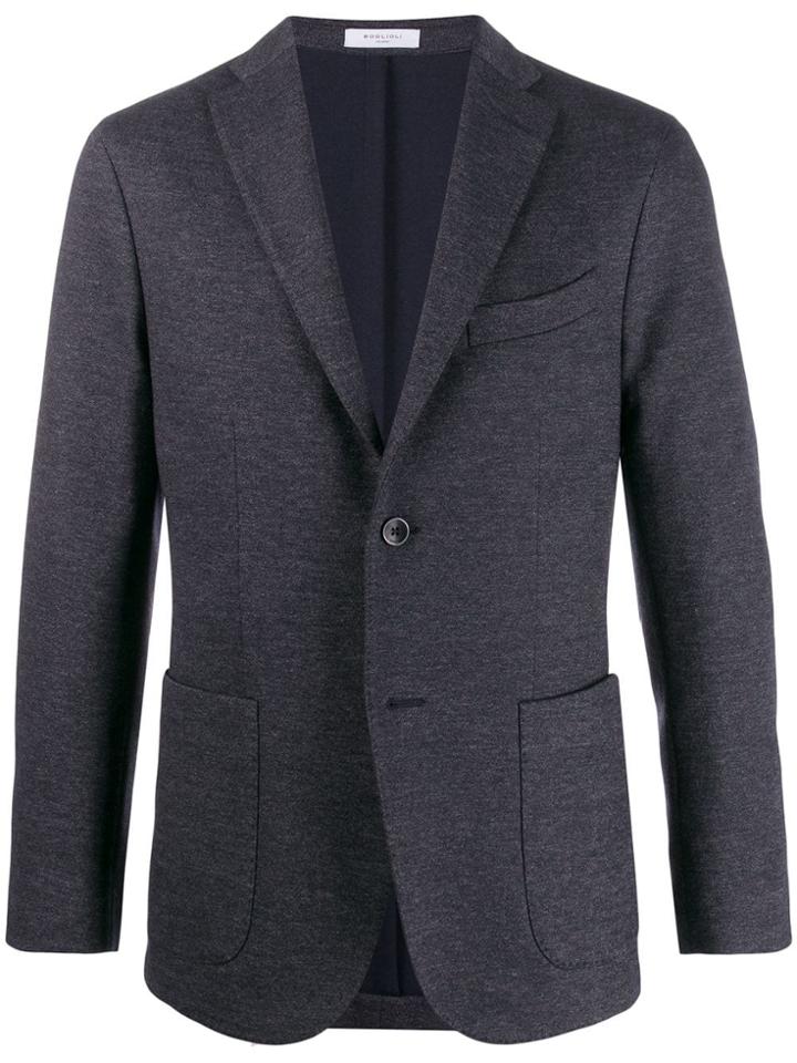 Boglioli Mottled Jersey Blazer - Blue