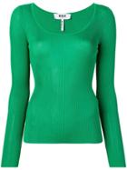 Msgm Knitted Top - Green