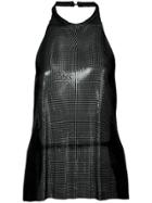 Fannie Schiavoni Sequin Embroidered Top - Black
