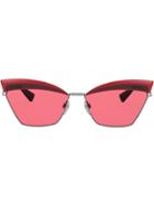 Valentino Eyewear Tinted Cat-eye Sunglasses - Pink