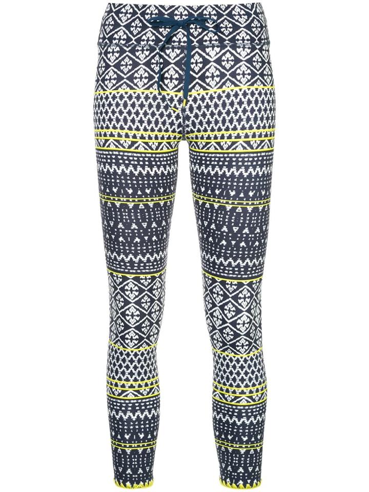 The Upside Print Leggings - Blue