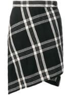 Vivienne Westwood Check Asymmetric Mini Skirt - Black