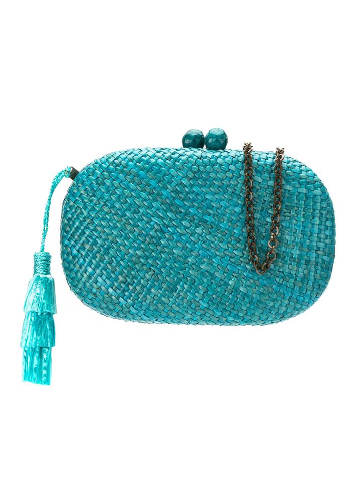 Serpui Hanging Tassel Clutch - Blue