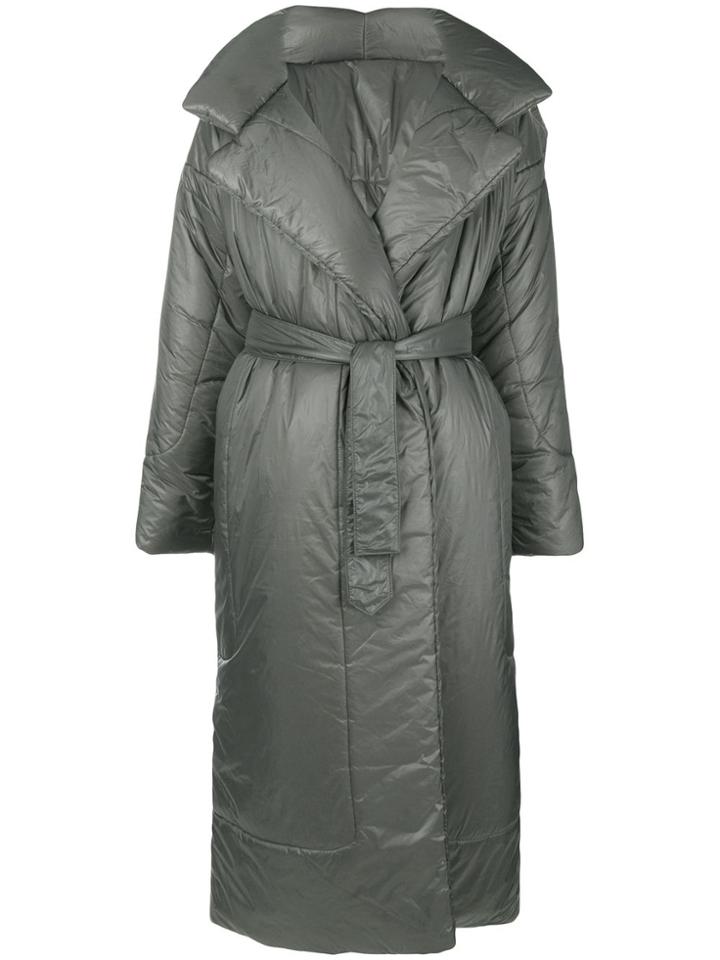 Norma Kamali Long Sleeping Bag Coat - Grey
