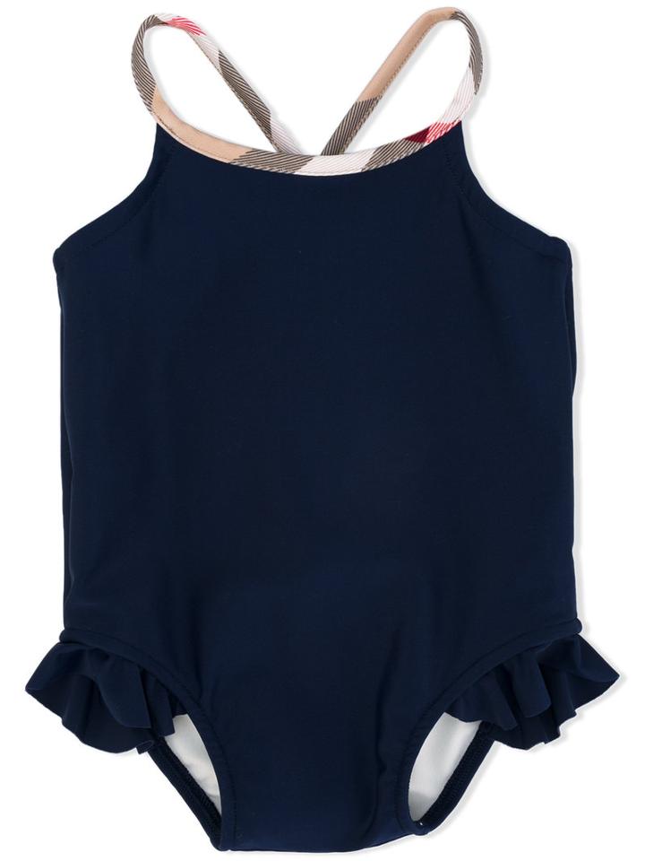 Lundy Swimsuit - Kids - Polyamide-8/spandex/elastane - 12 Mth, Blue, Burberry Kids