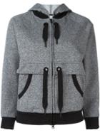 Adidas By Stella Mccartney Zipped Hoodie, Women's, Size: Xl, Grey, Cotton/polyester