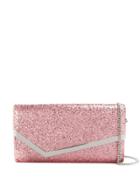 Jimmy Choo Emmie Glitter Clutch Bag - Pink