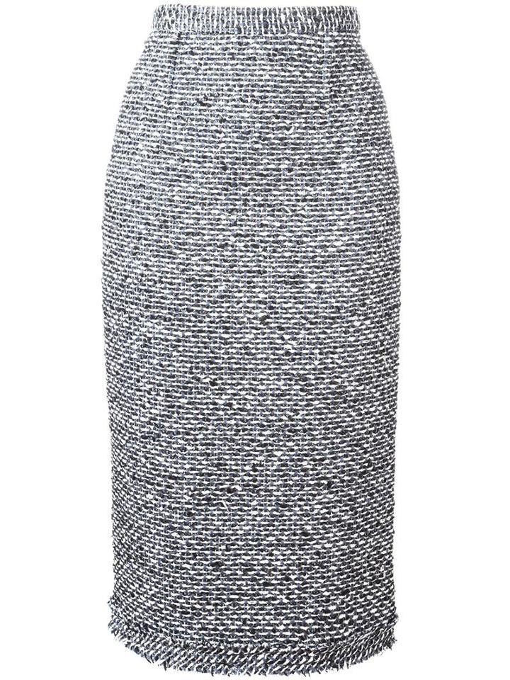 Roland Mouret 'norley' Skirt, Women's, Size: 14, Blue, Wool/polyurethane/polyester/polyester