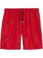 Burberry Archive Logo Drawcord Swim Shorts - Red