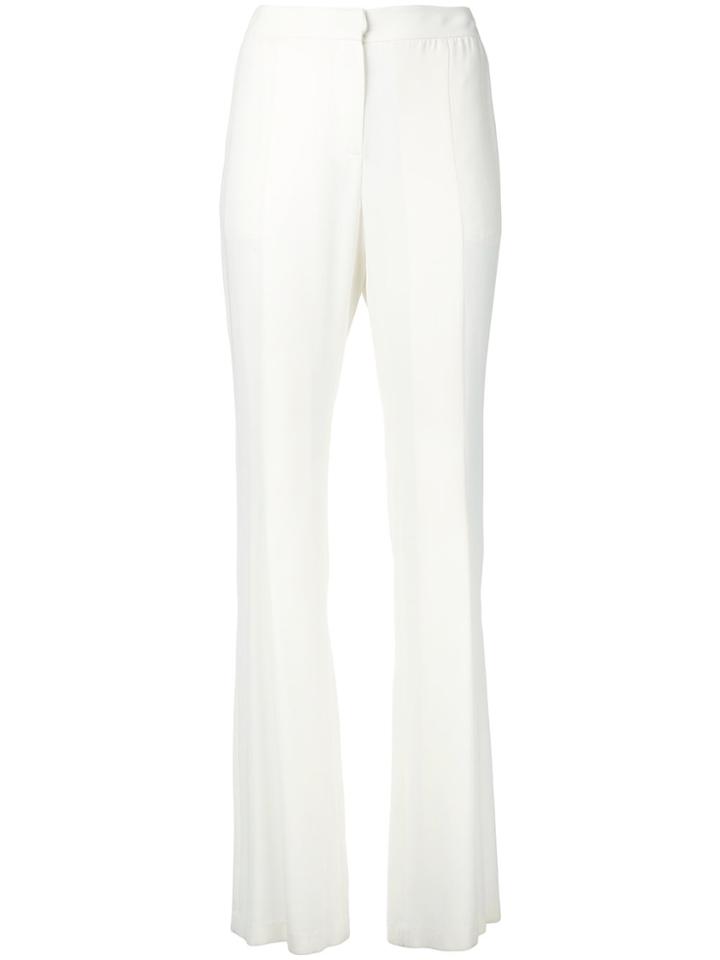 Goen.j Wide-leg Pleated Georgette Trousers - White