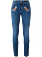 Stella Mccartney Robin Embroidered Skinny Jeans, Women's, Size: 24, Blue, Cotton/spandex/elastane